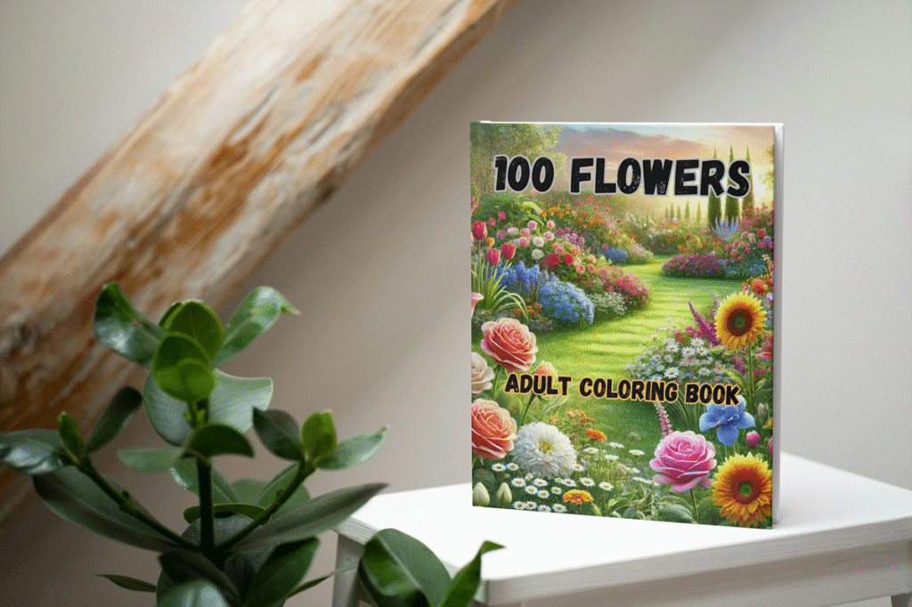 100 flowers to color