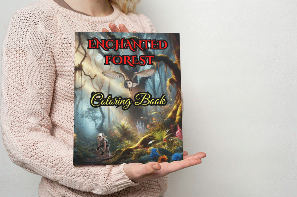 Enchanted forest coloring pages
