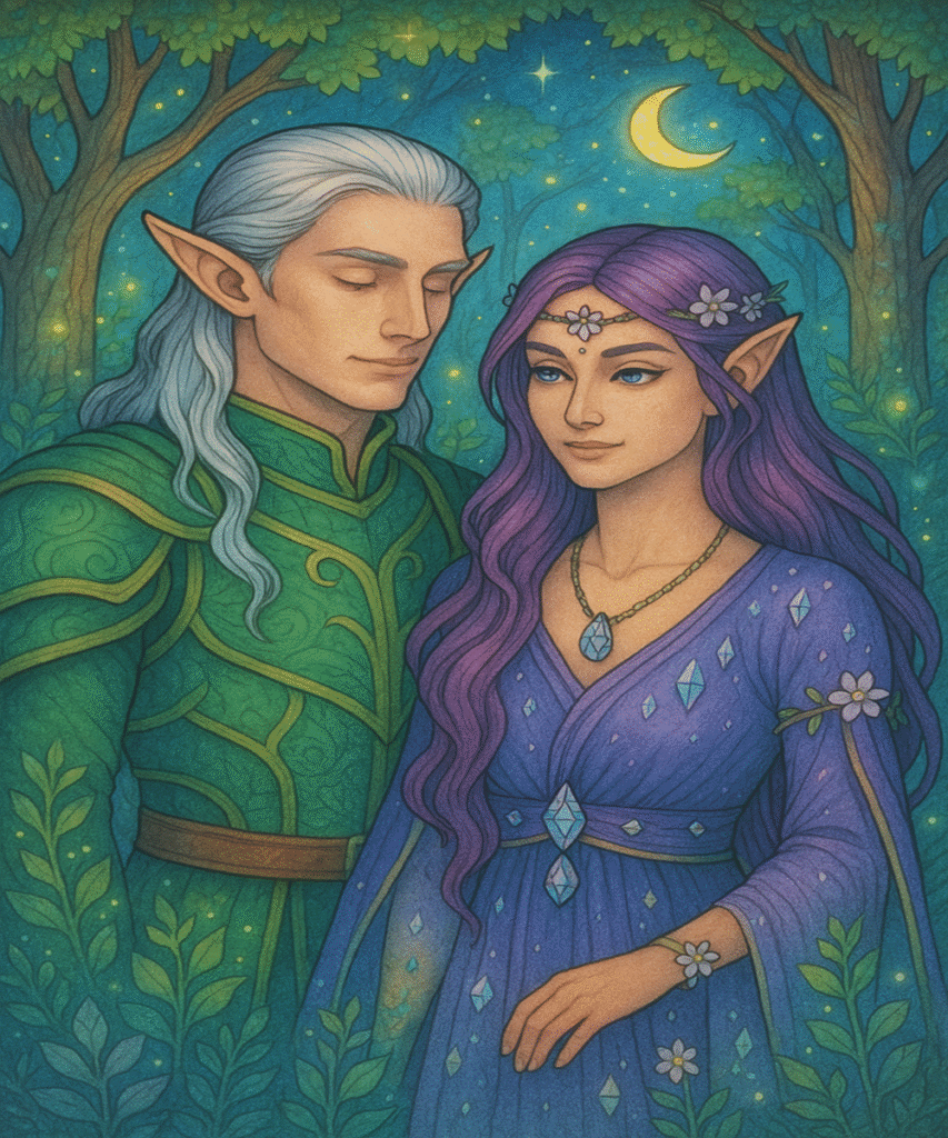 Fantasy coloring books - Fantasy coloring pages - Elfs