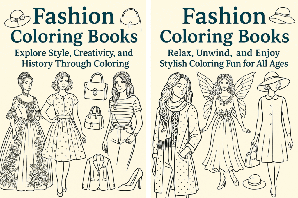 Fashion coloring books