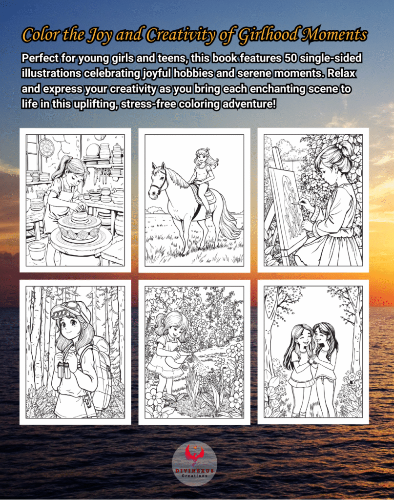 Girl moments coloring