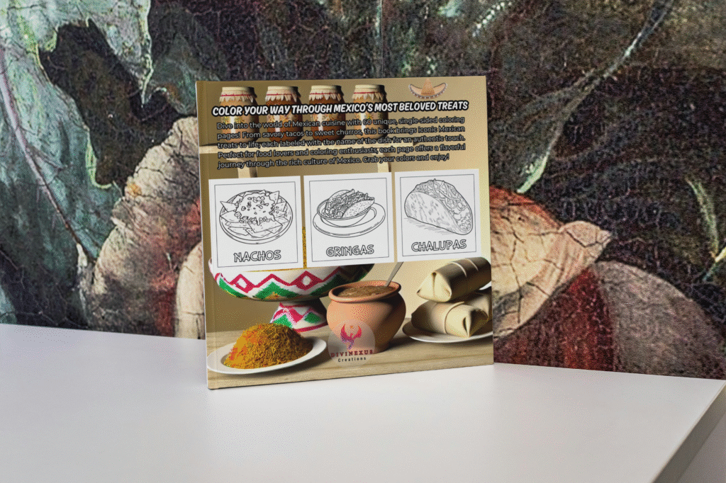 Mexican food coloring book