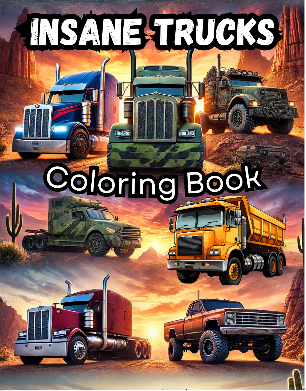 Insane Trucks Coloring book