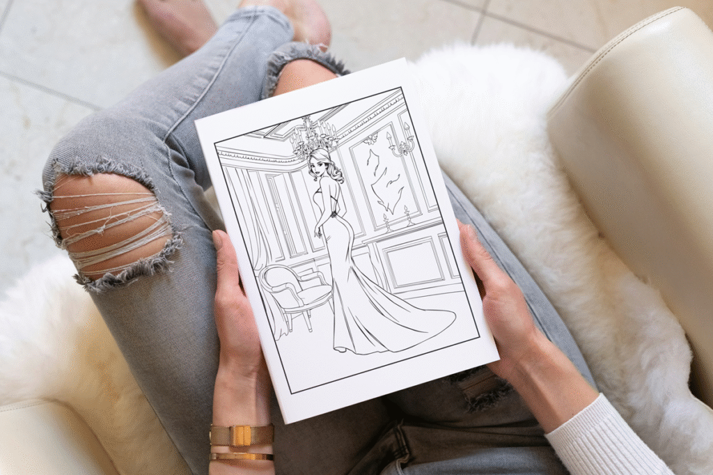 Outfits women coloring book