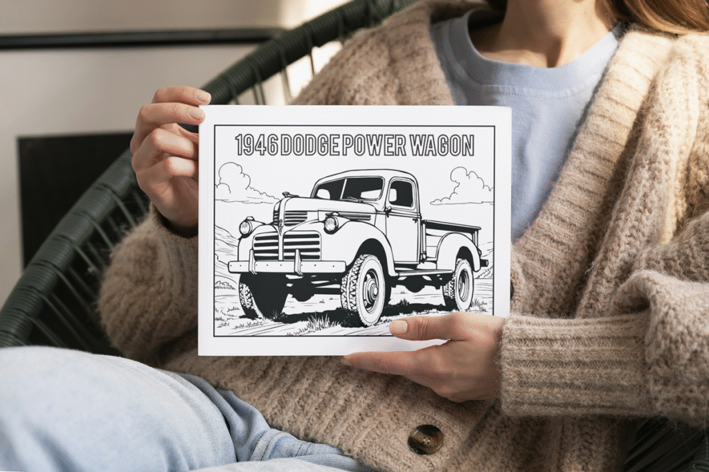 Truck coloring book for toddlers